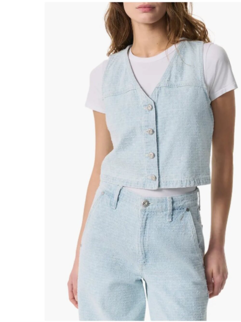 NWT rag & bone Juliana Cotton Tweed Vest denim tank